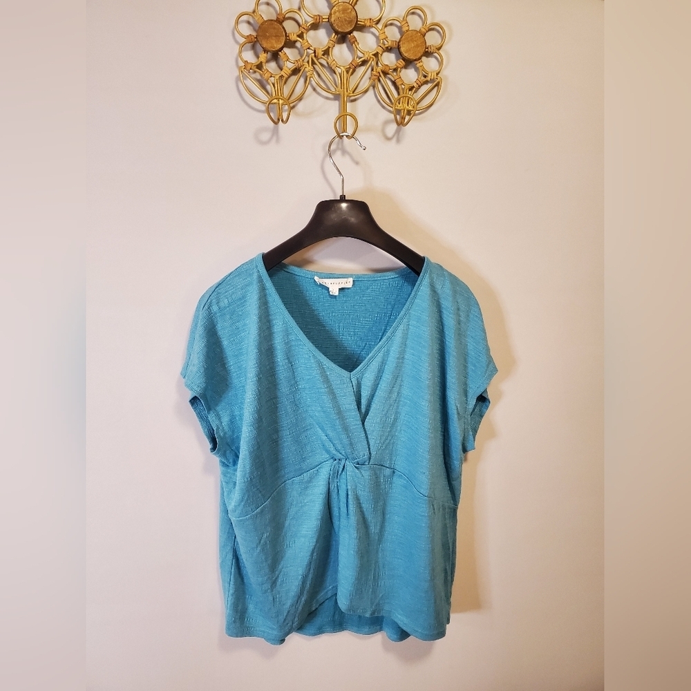 Aqua V-Neck Women's Tshirt - Picture 6 of 6